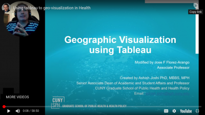 Geovisualization with Tableu Public